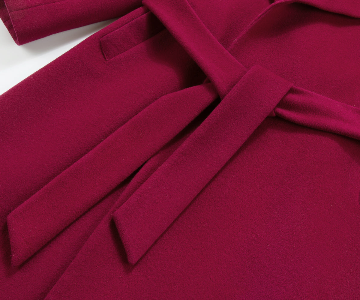 Raspberry Cashmere Coat