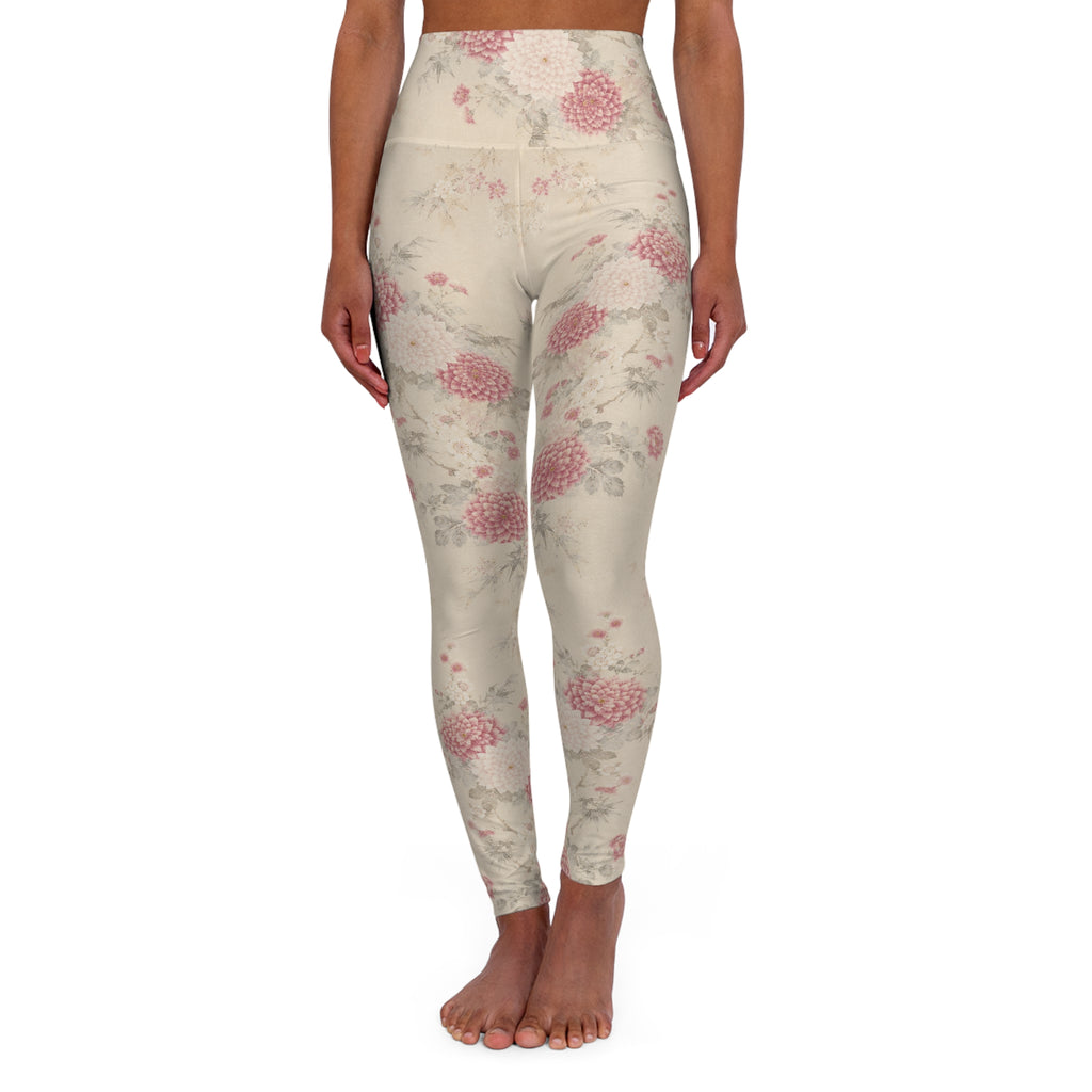 Moon Chrysantheum — High-Waist Yoga Leggings