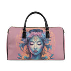 Orchid Goddess Force Feminine — Leather Travel Bag Weekender