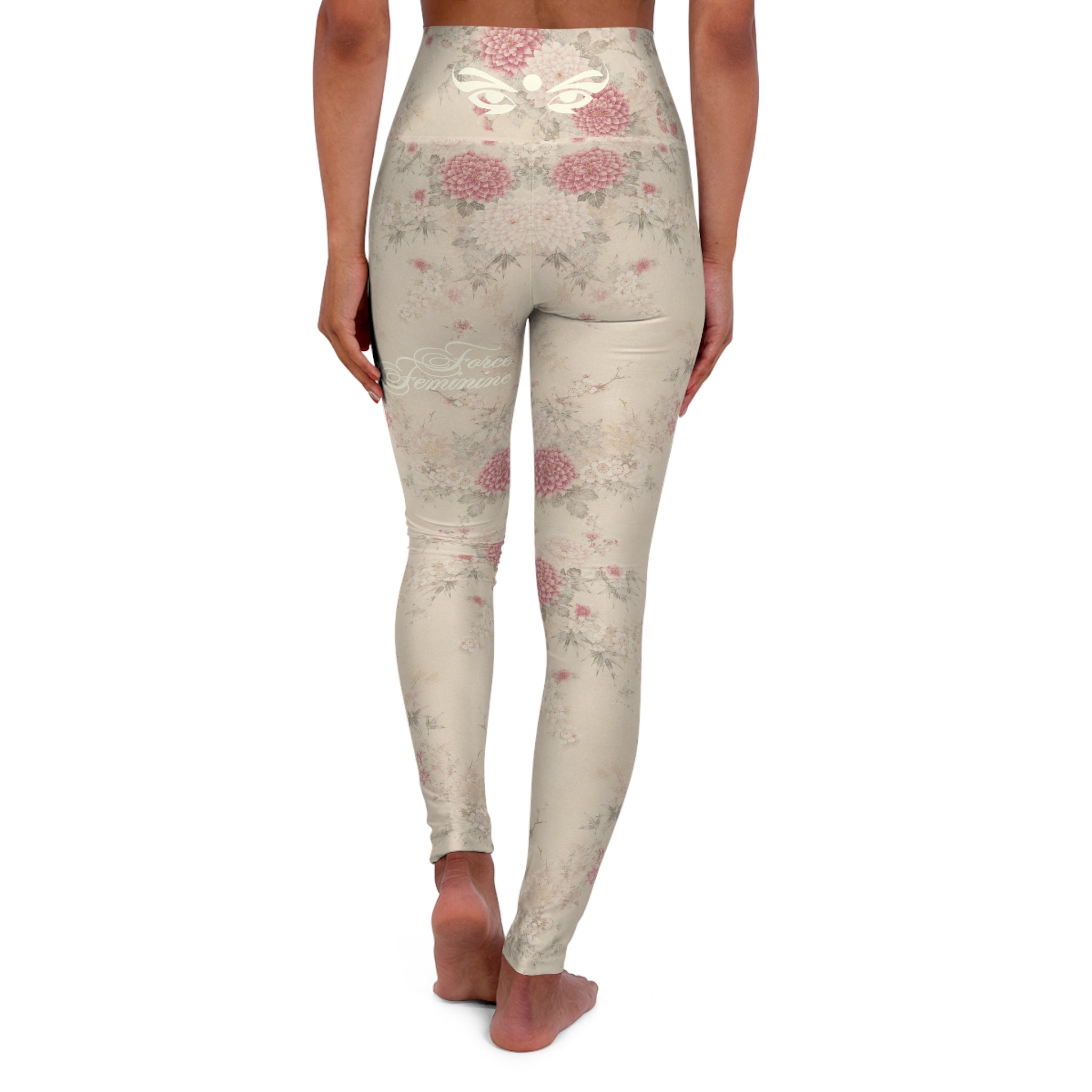 Moon Chrysantheum — High-Waist Yoga Leggings