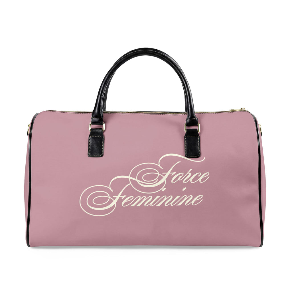 Orchid Goddess Force Feminine — Leather Travel Bag Weekender
