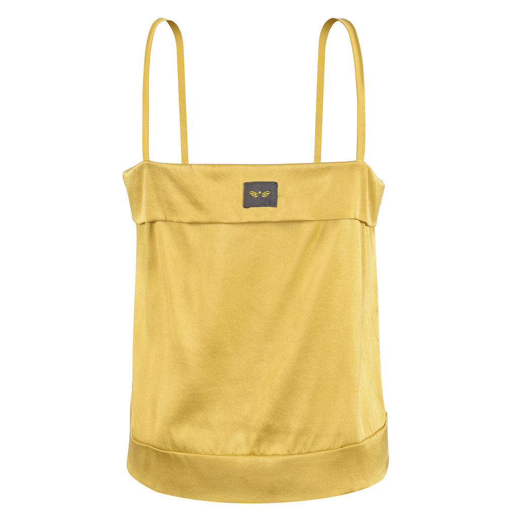 Imperial Yellow Square Silk Top