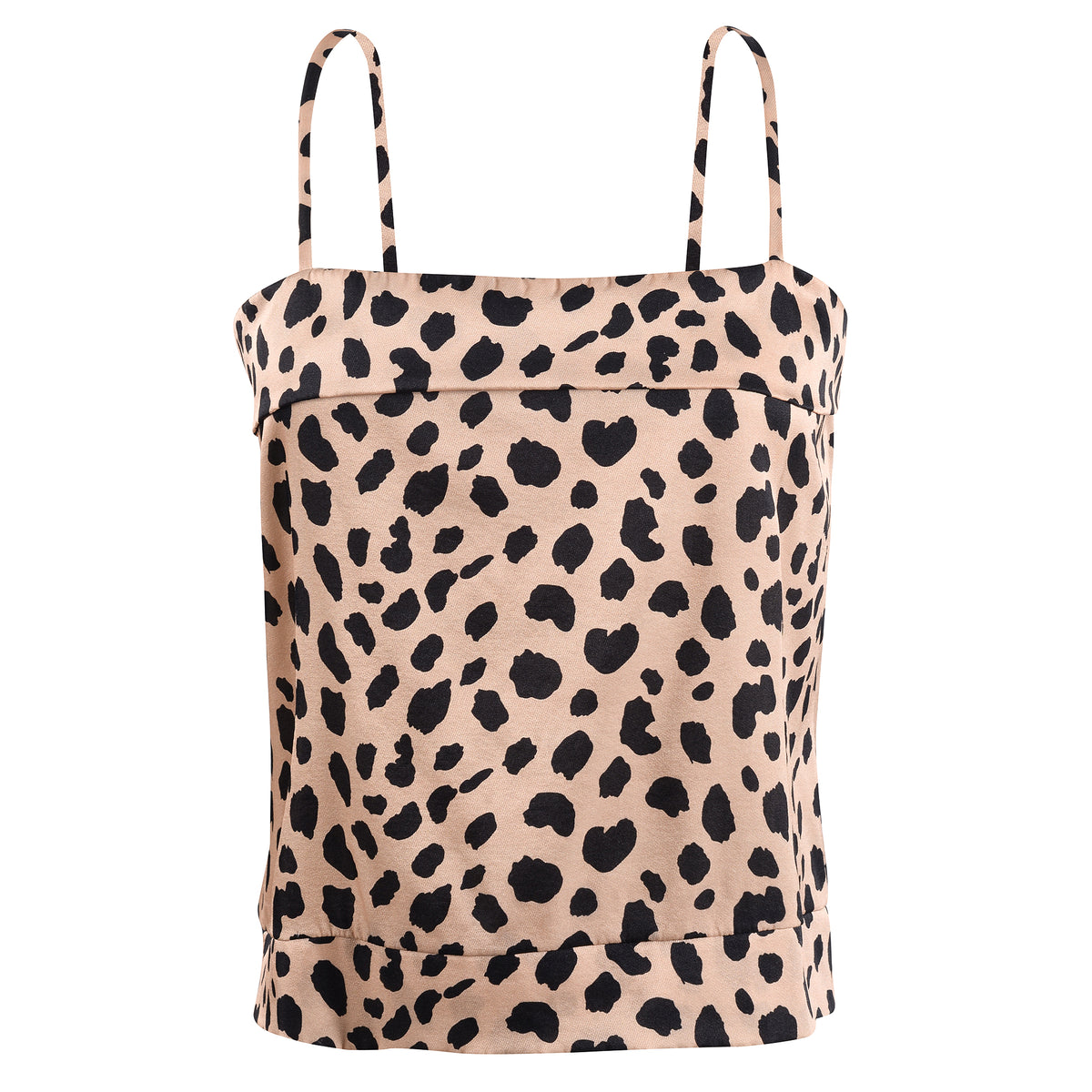 Leopard Square Silk Top