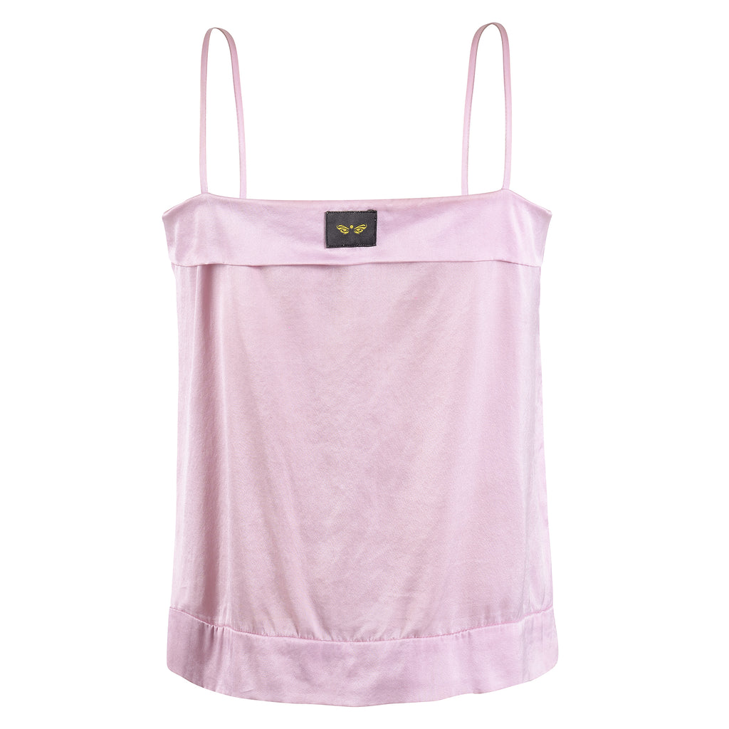 Pink Peony Square Silk Top