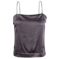 Dark Grey Square Silk Top