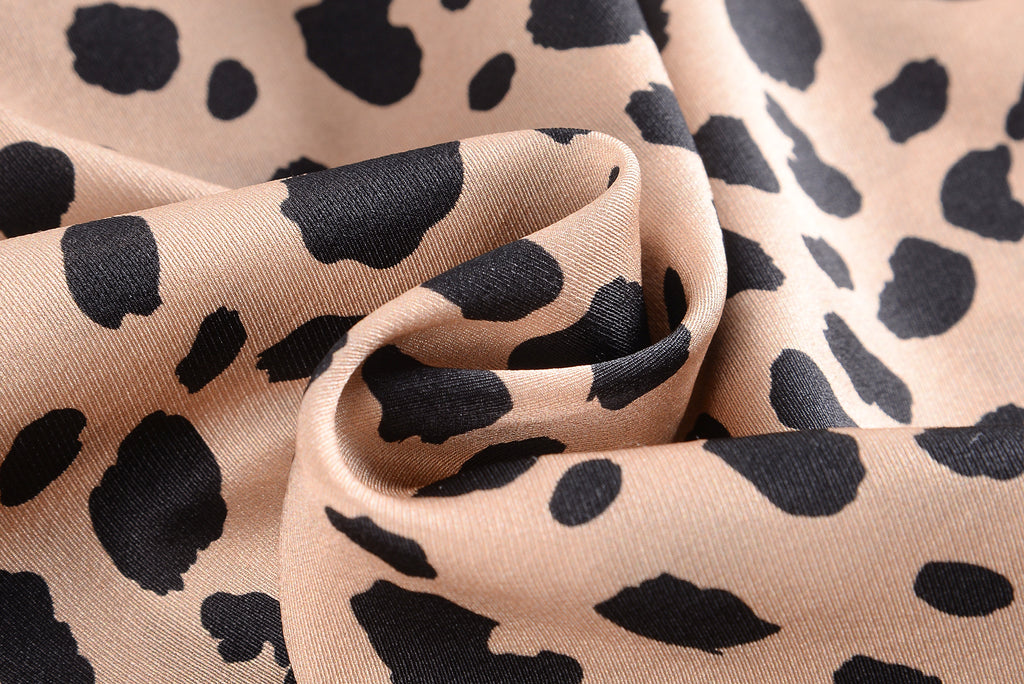Leopard Square Silk Top