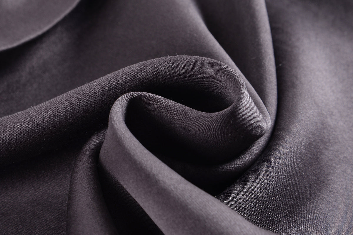 Dark Grey Square Silk Top